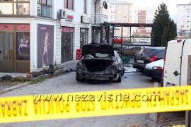 Mercedes zapaljen na mjestu gdje je ubijen Risto Jugović