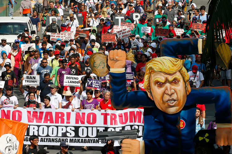 Na protestima protiv Trampa na Filipinima 16 povrijeđenih