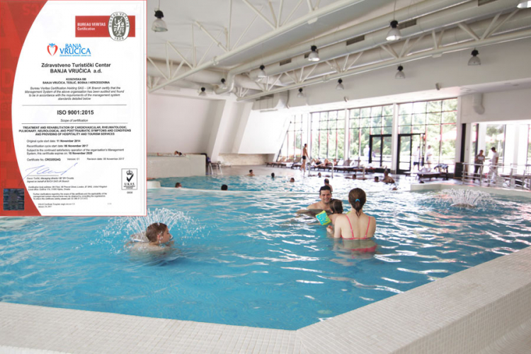 "Banja Vrućica" dobila sertifikat ISO 9001:2015: Gostima još kvalitetnija usluga