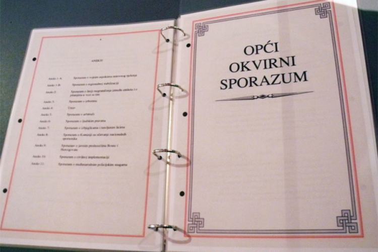 Primjerak Dejtonskog sporazuma nađen na Palama nije original