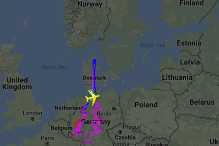 "Erbas A-380" nacrtao gigantsku jelku iznad Njemačke