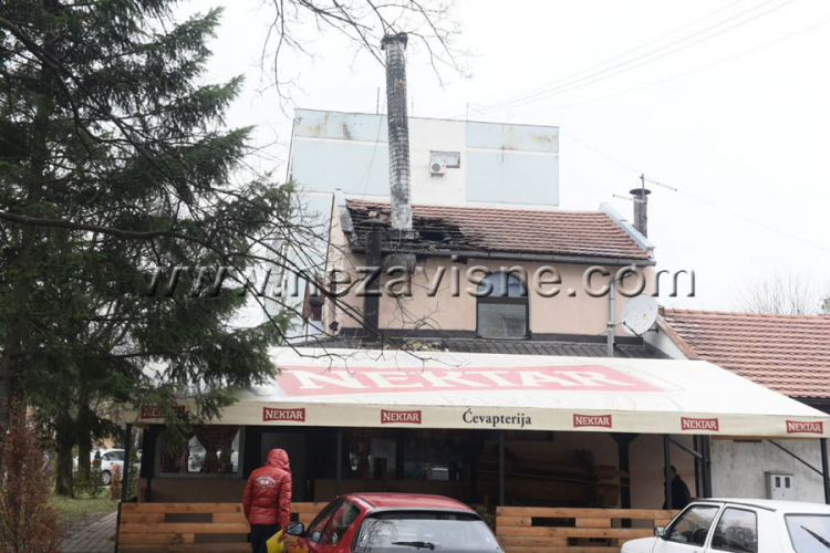 Gorio krov ćevapterije Nova Varoš, šteta velika