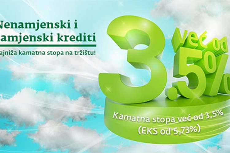 Produžena SUPER AKCIJA Nenamjenskih-zamjenskih kredita Sberbank Banjaluka