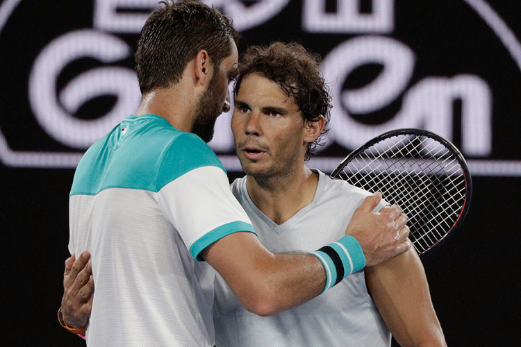 Nadal zbog bolova predao meč, Čilić u polufinalu
