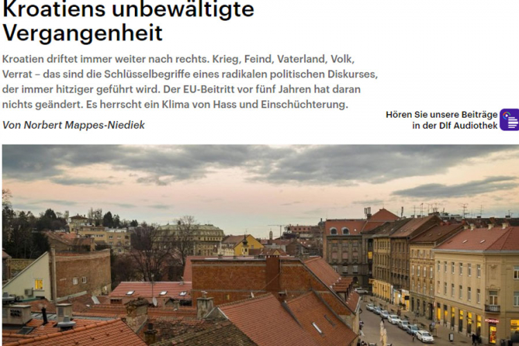 Deutschlandfunk: U Hrvatskoj vlada klima mržnje i zastrašivanja