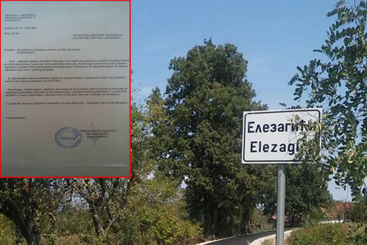 Selo kod Gradiške istjeruje agu iz naziva