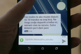 Upozorenje: Prevaranti traže SMS dopune