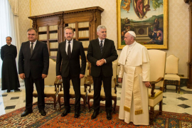 Članovi Predsjedništva BiH na prijemu kod pape Franje