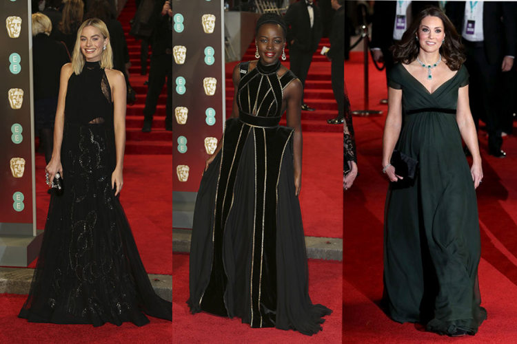 Zvijezde u crnoj odjeći na crvenom tepihu
