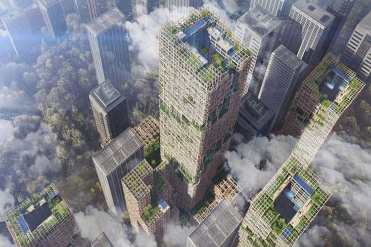 Japanci prave neboder od drveta visok 350 m