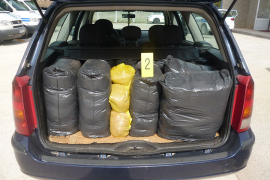 Zaplijenjeno 105,5 kilograma rezanog duvana