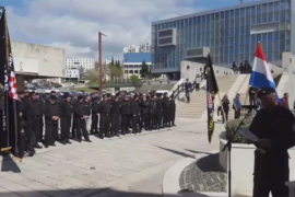 Ustaše se postrojavaju u Splitu