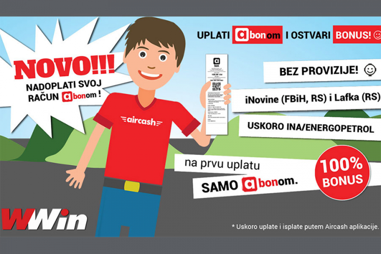 Wwin: 100% bonus na uplatu Abon-om