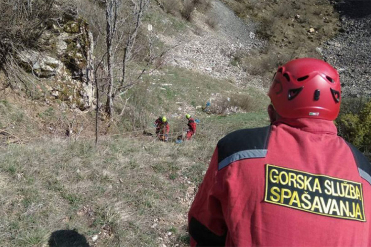 Četiri sata spašavali kravu koja je upala u vrtaču