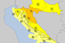 U Hrvatskoj na snazi žuti meteo-alarm