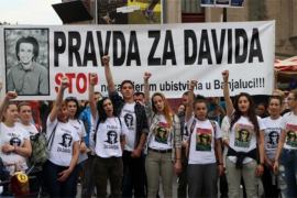 Sedamdeseto okupljanje "Pravda za Davida" na Trgu Krajine