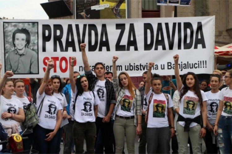 Sedamdeseto okupljanje "Pravda za Davida" na Trgu Krajine