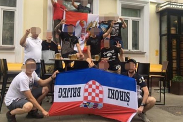 Zemunci skinuli zastavu Hrvatske u Moskvi