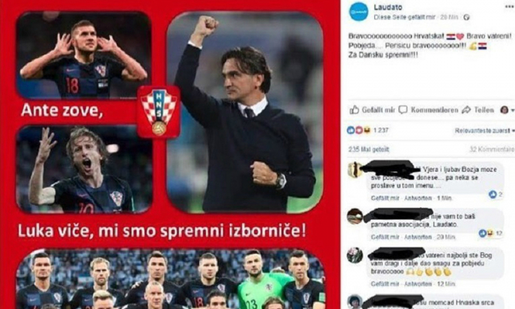 Katolička televizija Hrvatima čestitala ustaškim stihovima