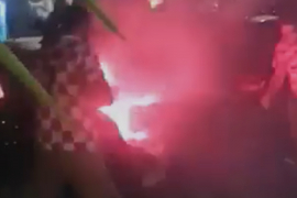 Navijačka proslava krenula po zlu: Raketa uletjela u gepek pun ...