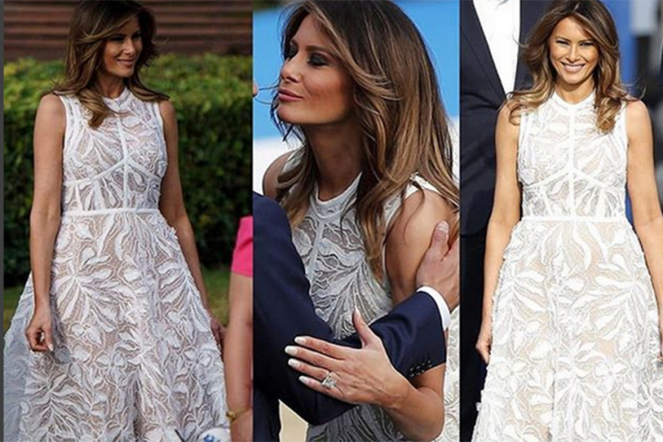 Melanija Tramp obara sa nogu u prozirnoj haljini