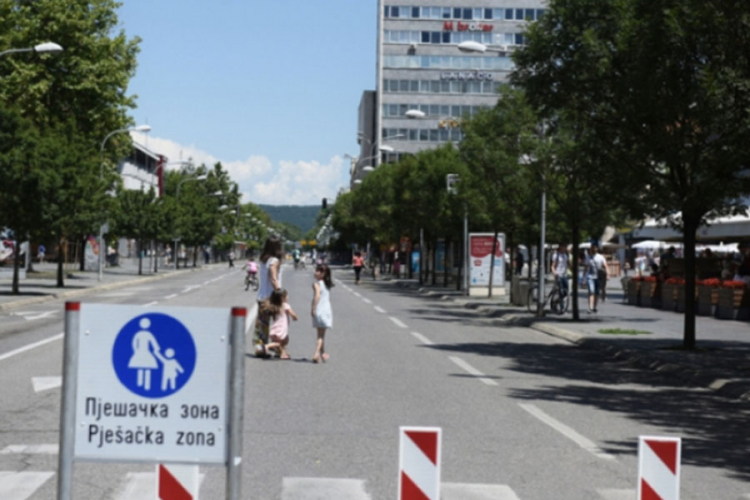 Centralna gradska ulica u Banjaluci samo za pješake vikendima do kraja avgusta