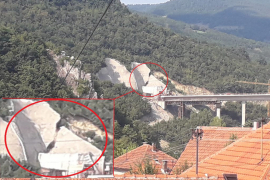 Pukao betonski podzid na ulazu u tunel Pečuj na Koridoru 5C kod Zenice