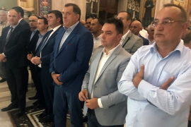 Dodik na večernjoj službi u Sabornom hramu u Trebinju