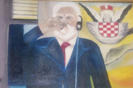 U zadarskoj knjižari visi slika Praljkovog samoubistva
