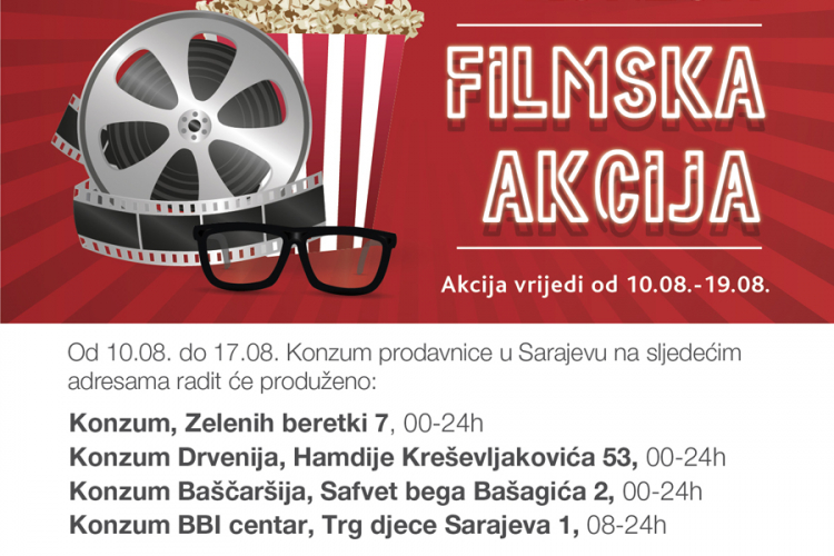 Filmska akcija u Konzumu od 0 do 24