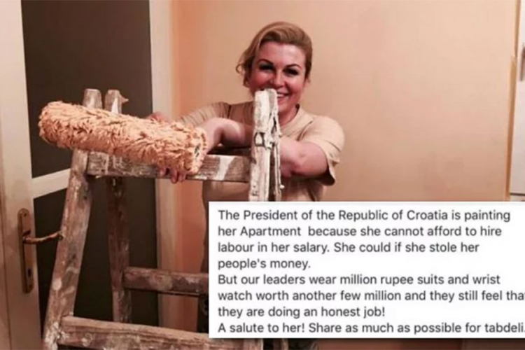 Grabar-Kitarović hit i u Indiji: "Sama kreči jer ne može da plati radnike"
