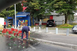 Kružni tok u Banjaluci zaliven pivom