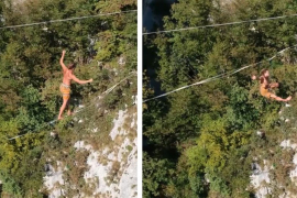 Hod po žici iznad Vrbasa okupio 300 učesnika