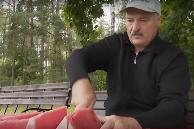 Rodilo kod Lukašenka: Bere lubenice, vadi krompir
