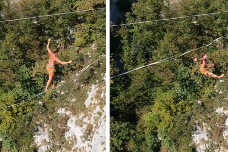 Hod po žici iznad Vrbasa okupio 300 učesnika