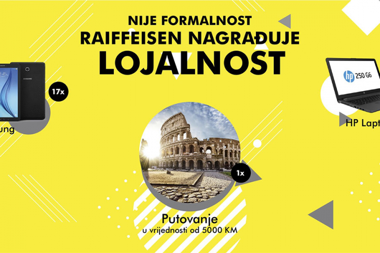 Nagradne igre Raiffeisene banke za nove i lojalne klijente banke