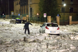 Rim pod vodom, plutaju komadi leda