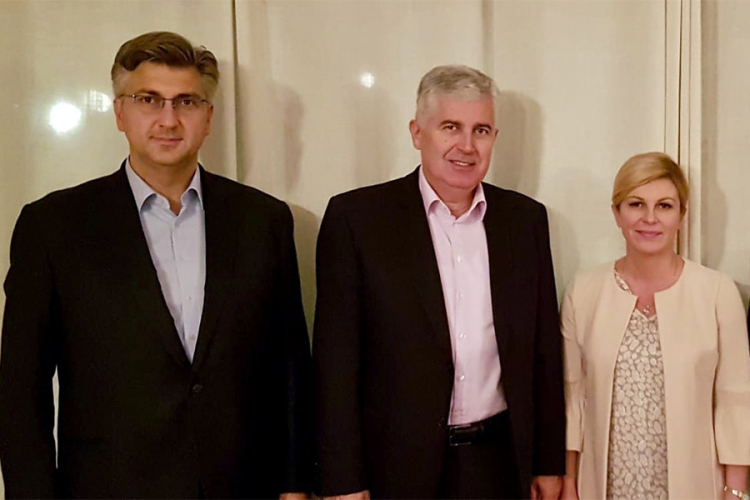 Čović se u Zagrebu sastao sa Grabar Kitarović i Plenkovićem