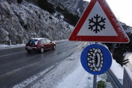 Snijeg na kolovozima u višem predjelima