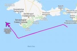 Američki vojni avion iznad Crnog mora