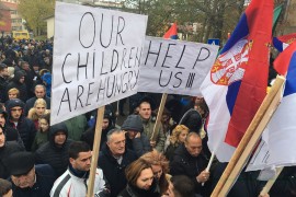 Novi protest u Mitrovici, stigli rudari iz Trepče i studenti