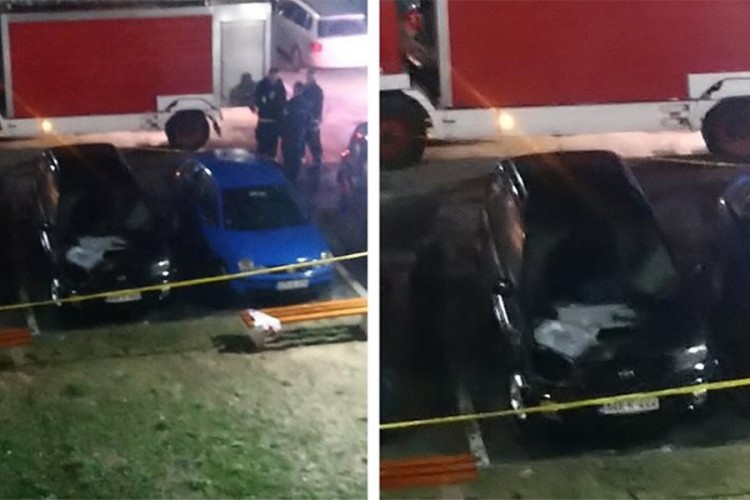 Gorio automobil u Istočnom Sarajevu