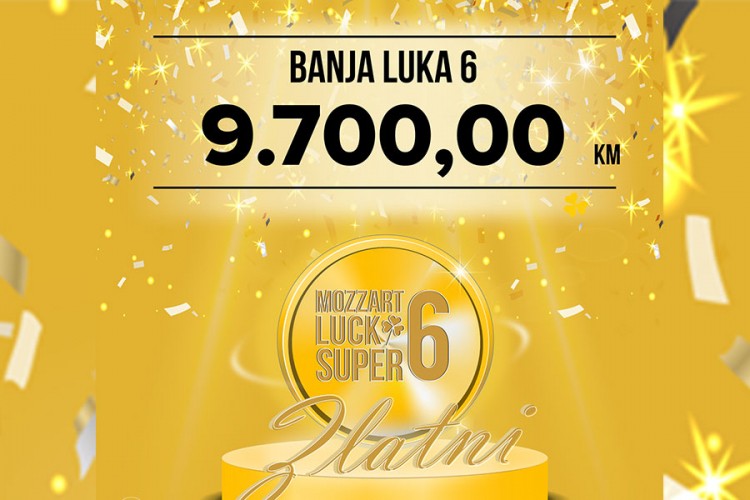MOZZART Lucky Super 6 - Isplaćen ZLATNI BONUS DŽEKPOT