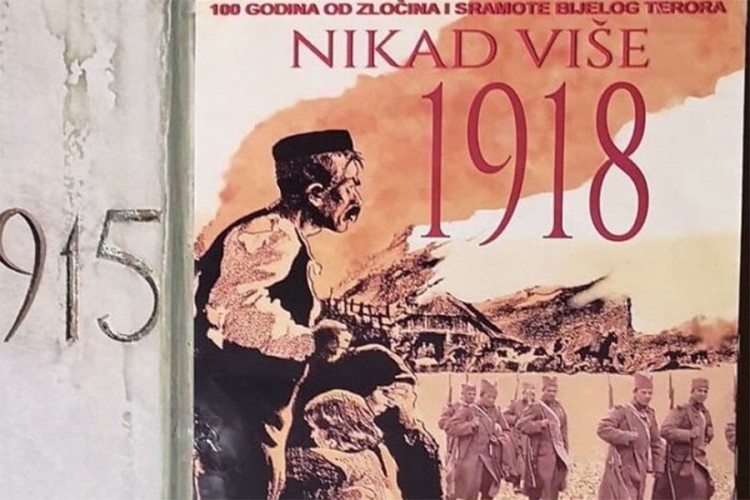 U više crnogorskih gradova plakati "Nikad više 1918."