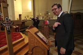 Vučić obilježio slavu u pravoslavnoj crkvi u Briselu