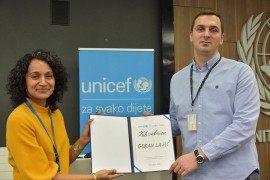 Novinaru "Nezavisnih" zahvalnica UNICEF-a