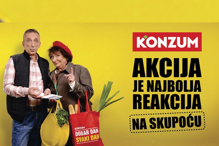 Nova kampanja "Konzum akcija je najbolja reakcija na skupoću"