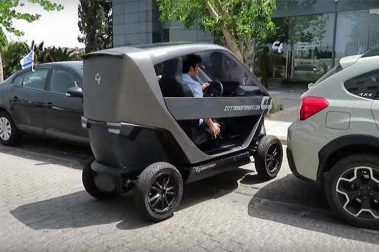 Rješenje za nedostatak parkinga, automobil kome se uvlače točkovi