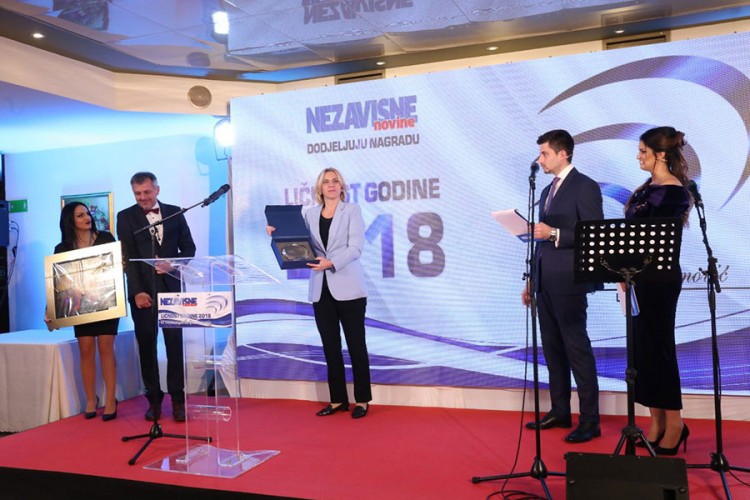 "Ličnost godine in memoriam Željko Kopanja 2018.": Željka Cvijanović, predsjednica Republike Srpske