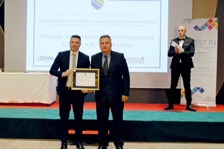 Wiener osiguranju priznanje za najuspješniju stranu investiciju u BiH